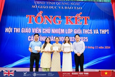 CHÚC MỪNG 04 THẦY CÔ GIÁO TRƯỜNG QUỐC TẾ IEC ĐÃ ĐẠT GIẢI TẠI HỘI THI GVCN GIỎI CẤP TỈNH 2024 – 2025