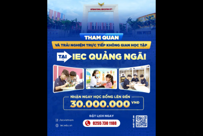 TỔNG HỢP THÔNG TIN TUYỂN SINH CỦA IEC QUẢNG NGÃI NĂM HỌC 2025-2026