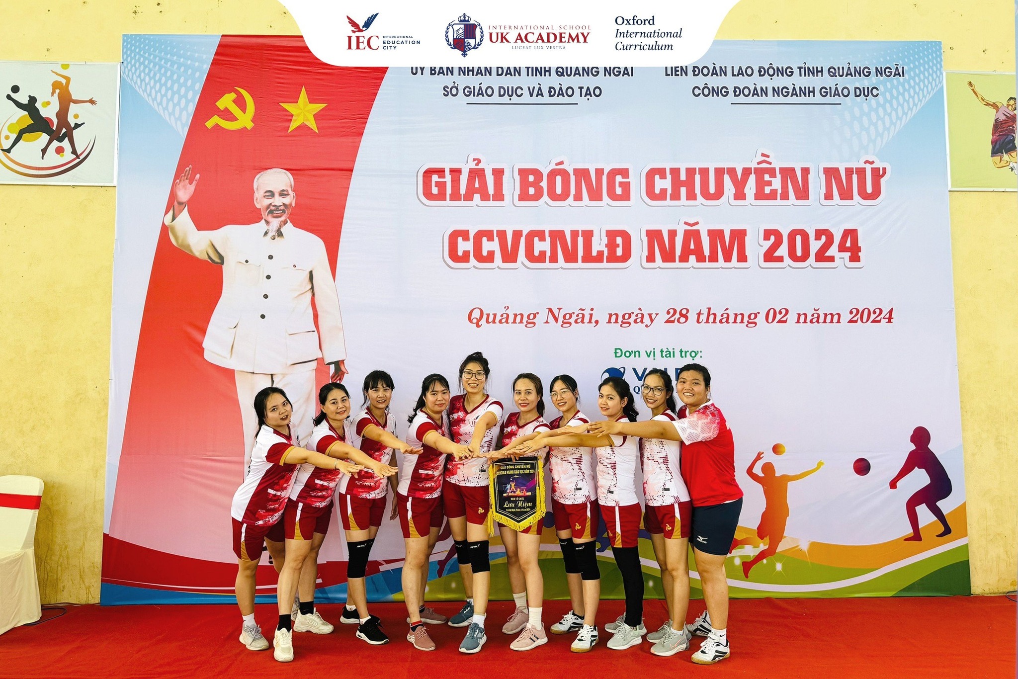ĐỘI TUYỂN IEC GIÀNH SUẤT VÀO VÒNG CHUNG KẾT 16 ĐỘI TRONG LẦN ĐẦU THAM GIA GIẢI BÓNG CHUYỀN NỮ NGÀNH GIÁO DỤC VÀ ĐÀO TẠO TỈNH QUẢNG NGÃI 2024